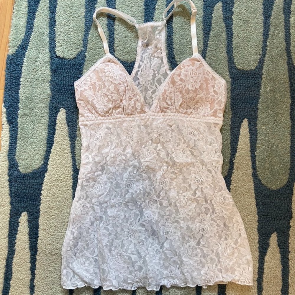 Hanky Panky White Padded V Camisole XS